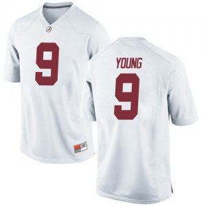 Men's Alabama Crimson Tide #9 Bryce Young White Game NCAA College Football Jersey 2403TYZB7